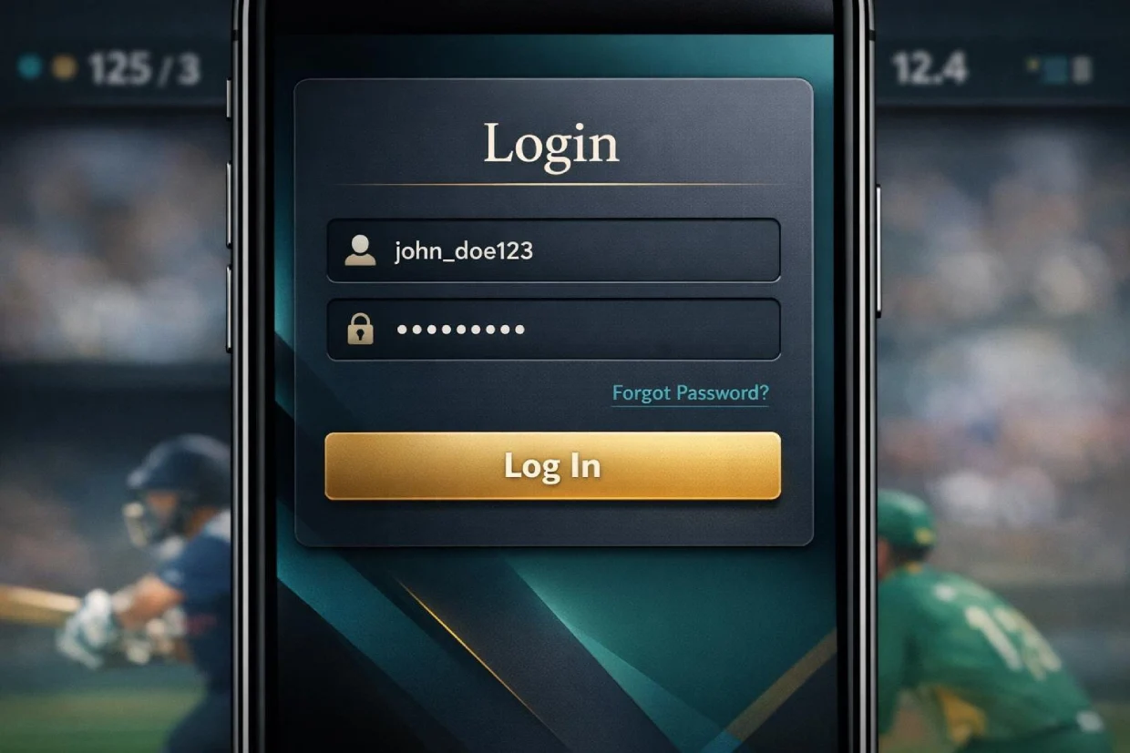 ReddyBook Login screen on mobile with username and password fields